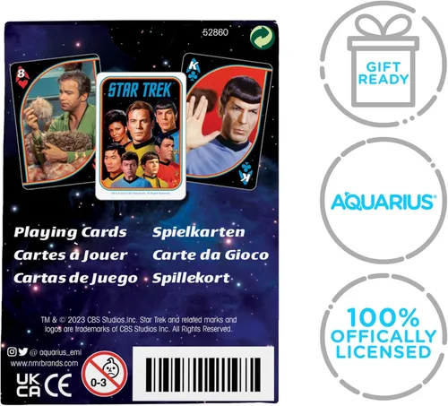 Miniatura 7 de Aquarius Star Trek - Juego de cartas de la serie original, tamaño estándar, baraja temática con 52 diseños únicos de ciencia ficción, regalo