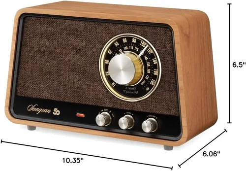 Miniatura 7 de Sangean WR-55 AM/FM/Bluetooth/AUX Radio de gabinete de madera analógica premium edición 50 aniversario