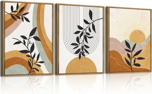 Miniatura 26 de BINCUE Lienzo de plantas botánicas neutrales, 6 piezas, arte de pared rústico, pinturas de pared de granja, impresiones botánicas de plantas
