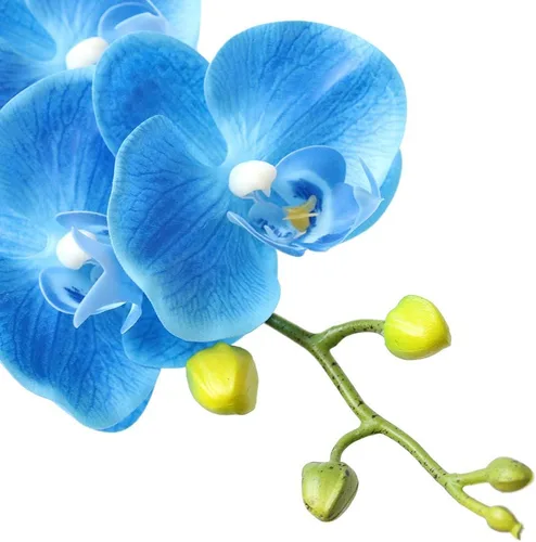 Miniatura 6 de Htmeing Flores artificiales de Phalaenopsis de 38 pulgadas, ramas de tacto real (no seda), flores de orquídeas para decoración de hogar, oficina