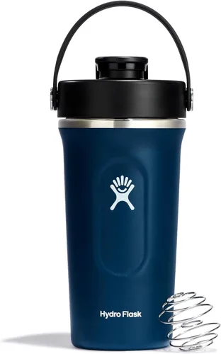 Miniatura 8 de Hydro Flask Botella agitadora – Botella de gimnasio de acero inoxidable aislada para preentrenamiento y proteína 24 onzas Agave Verde