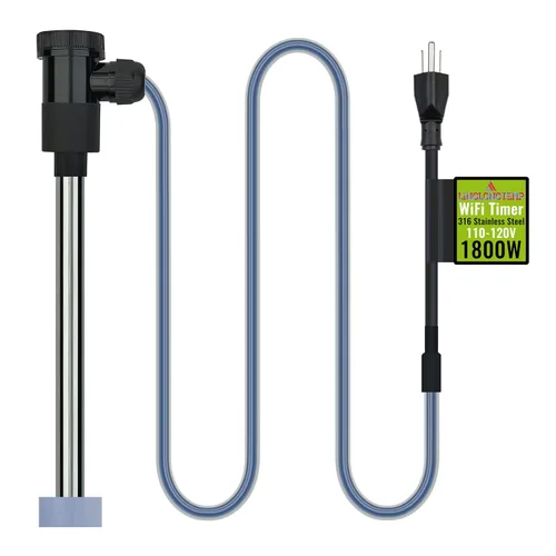 Calentador de agua sumergible de inmersión de 1800 W para bañera de hidromasaje y piscina, calentador eléctrico portátil con temporizador WiFi y