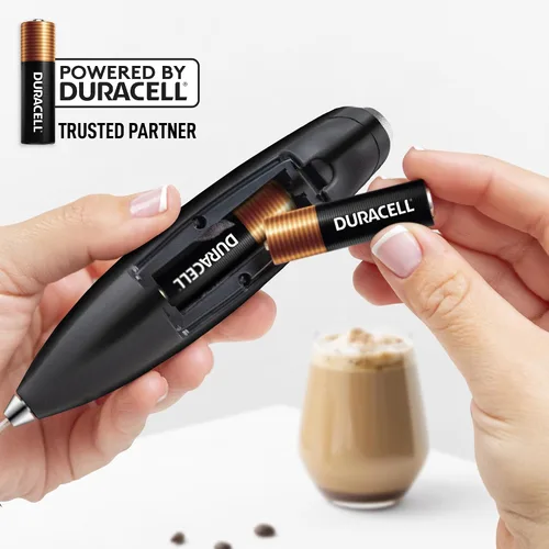 Miniatura 207 de Zulay Milk Boss Espumador de leche potente manual, hace espuma para latte, batidor para mezclar bebidas, café, miniespumador para capuchino, frappé