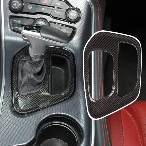 Miniatura 4 de Voodonala para Dodge Challenger 2015-2023 Cubiertas de panel de cambio de marcha central, accesorio de decoración y recorte para Dodge Challenger