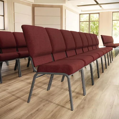 Miniatura 2 de Flash Furniture Advantage - Silla de iglesia granate de 20.5 pulgadas de ancho