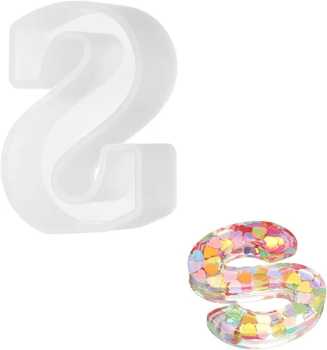 Miniatura 26 de MECCANIXITY Moldes de resina de 2.5 pulgadas, letras del alfabeto mayúscula Z 3D, moldes de silicona para hacer velas, manualidades, letreros