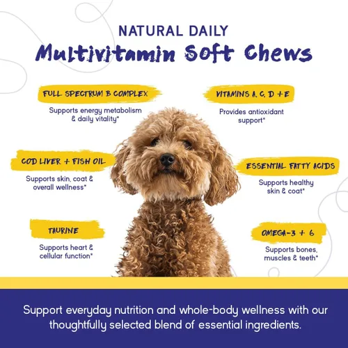 Miniatura 4 de PupGrade Multivitamínico diario para perros – Suplemento todo en uno con aceite de pescado Omega, vitaminas A, C, D, E y B complejo para la salud