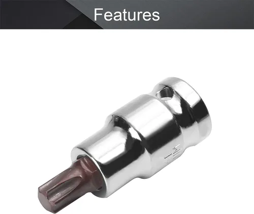 Miniatura 3 de Utoolmart 1/2-Inch Drive x T50 Torx Bit Socket S2 Acero 55mm/2.17" Longitud Auto Reparación Herramienta Listo Impacto 2 Pcs