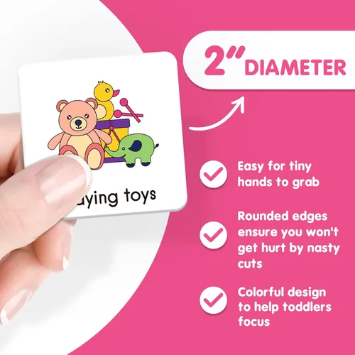 Miniatura 5 de Calendario visual para niños, 170 tarjetas visuales magnéticas y tablero magnético de tres pliegues, tabla de rutina diaria para autismo, TDAH
