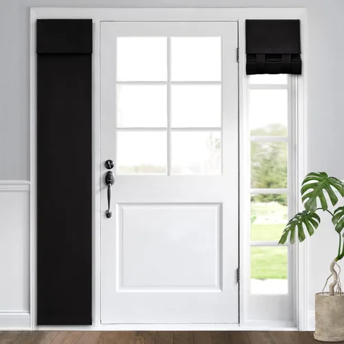 Miniatura 36 de HOMEIDEAS Cortinas Opacas para Aula para Puerta Principal, Cubierta de Ventana de Puerta de Aula, Persianas de Privacidad con Aislamiento Térmico