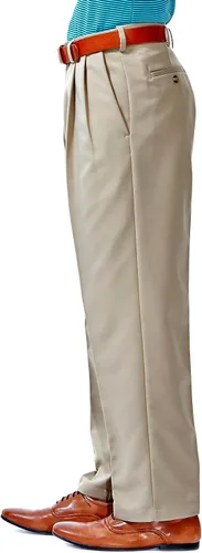 Miniatura 2 de Haggar Pantalón plisado frontal para hombre, con cintura expandible, para hombre, tallas regulares y grandes y altas, grafitodelicia