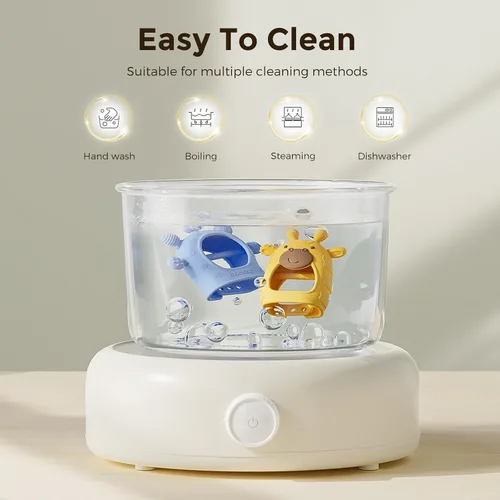 Miniatura 6 de Momcozy Juguetes mordedores para bebés Juguetes para la dentición del bebé Alivio de la dentición del bebé Juguetes mordedores de silicona