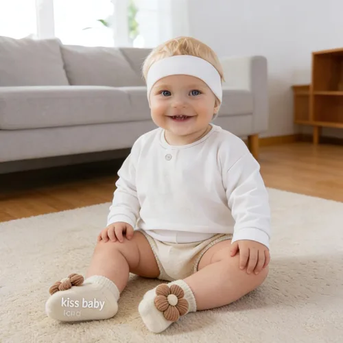 Miniatura 7 de Calcetines para bebé niña, calcetines de agarre para recién nacidos, calcetines prematuros, artículos esenciales para recién nacidos