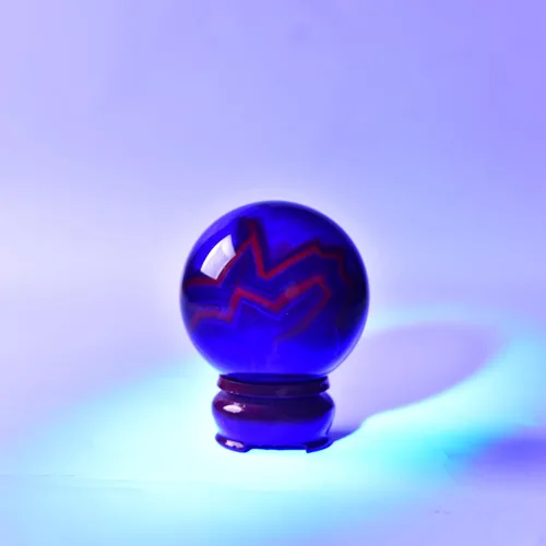 Miniatura 87 de JIC Gem Esfera de cristal de cuarzo Pietersite, bola de cristal decorativa azules y marrones dorados para meditación, decoraciones de mesa