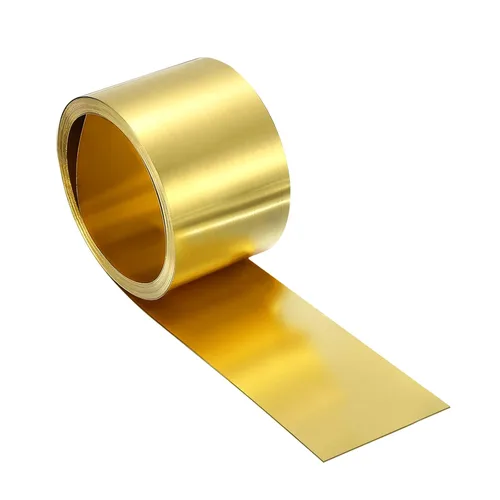 Miniatura 10 de uxcell Rollo de lámina de latón, 40 x 2 x 0.016 pulgadas, rollo de lámina de latón intermitente de metal para manualidades, reparaciones