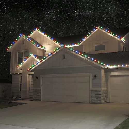 Miniatura 5 de Repuesto de focos de luz navideñas Holiday Lighting Outlet de ledes C7, grado comercial, 3 diodos (ledes) en cada foco, se adapta a los conectores