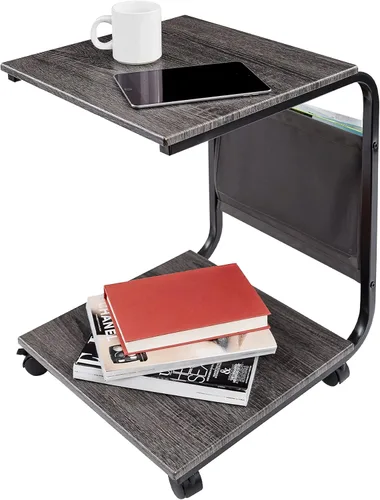 Miniatura 12 de Seville Classics - Carrito de escritorio para computadora portátil con tapa sólida, altura ajustable, móvil, mesa rodante ergonómica para oficina