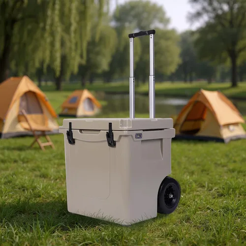 Miniatura 9 de Enfriador duro aislado de 5 L, caja enfriadora portátil para exteriores con cierre hermético a prueba de fugas, enfriador rodante con mango