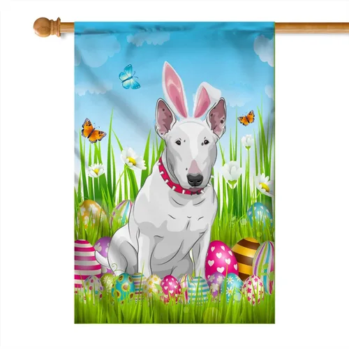 Miniatura 13 de Beagle Happy Easter Day Holiday Flag Funny Dog Wear Bunny Ears Headband Cute for Home Decor (12" x 18") USA Garden Flag Premium Decorative Yard