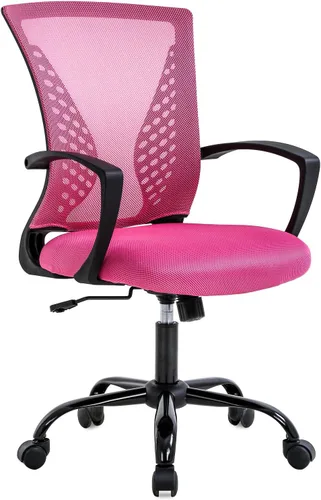 Miniatura 12 de Silla de oficina de malla, silla de escritorio, silla para computadora, con soporte lumbar, reposabrazos, giratoria, ajustable, ergonómica