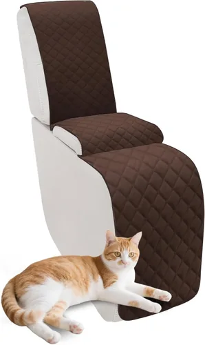 Miniatura 79 de Fundas para sofá modular reclinable, de terciopelo en forma de L, funda de consola central para perros y mascotas, lavable antideslizante, 1 funda