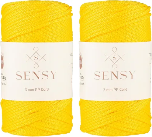 Miniatura 80 de Sensy - Cuerda de poliéster prémium de 0.118 pulgadas (0.118 in), 131 yardas, 100% polipropileno, cordón de macramé, cuerda de ganchillo de 0.118