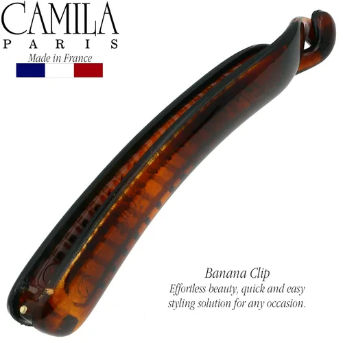 Miniatura 5 de Camila Paris NV134 - Pinza para cabello francés, soporte flexible para cola de caballo clásico para niñas, peine de plátano entrelazado