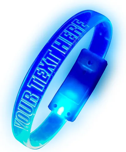 Banda mágica personalizada | pulsera personalizada brilla en la oscuridad | Luz intermitente para conciertos | Luces de funcionamiento para