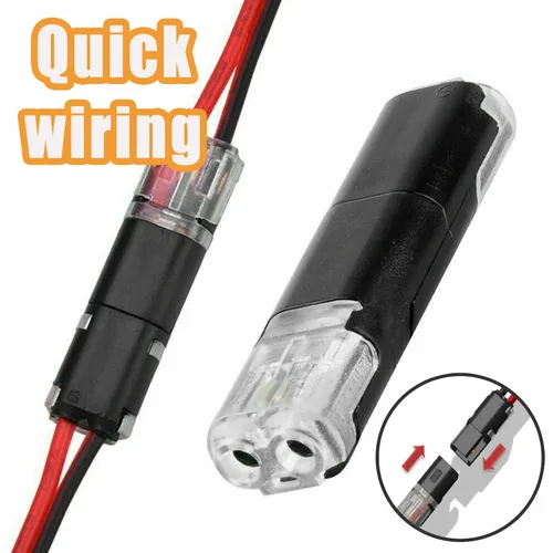 Miniatura 3 de Conector a presión de doble cable con hebilla de bloqueo, Conector enchufable de dos hilos estanco con hebilla de cierre (20PCS)