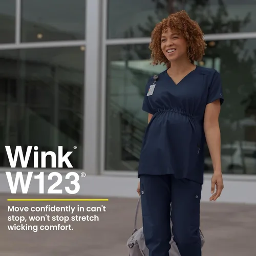 Miniatura 9 de WonderWink Top de maternidad con cuello en V