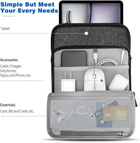 Miniatura 3 de Dadanism Funda de transporte para tablet de 13.3 pulgadas para MacBook Neo de 13 pulgadas 2026, MacBook Air M5/M4 de 13 pulgadas, iPad Air M4/M3