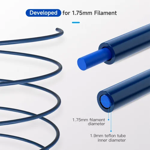 Miniatura 4 de Creality Tubo oficial Capricorn Bowden de 1 M, soporte de tubo de teflón de PTFE de 0.069 in, resistente al calor, alta lubricación, baja fricción