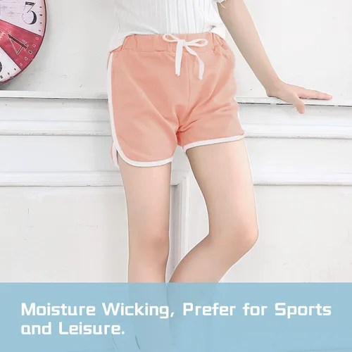 Miniatura 2 de JOCMIC Pantalones cortos deportivos para niñas, paquete de 3 pantalones cortos para correr, pantalones cortos de entrenamiento para niños