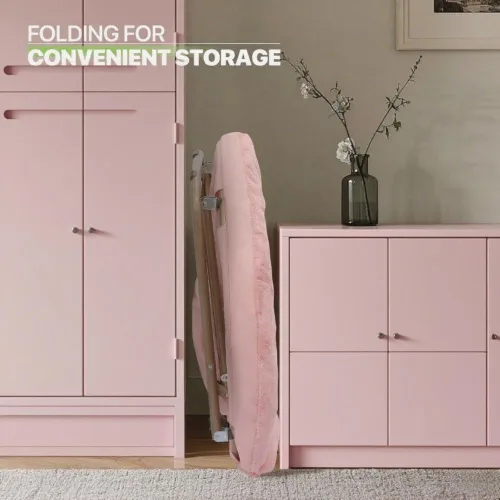Miniatura 5 de Magshion Silla plegable para adultos con otomana, silla de lectura circular para dormitorio, sala de estar y dormitorio, asiento decorativo cómodo