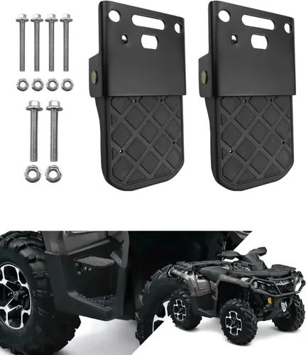 Reposapiés para ATV para asiento trasero de 4 ruedas, clavijas universales compatibles con Polaris Sportsman, Honda, Rancher, Foreman, reposapiés