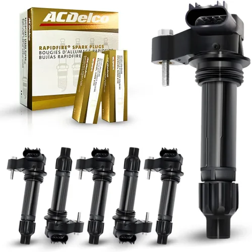 MAS Juego de 6 bobinas de encendido y bujías de platino compatibles con Saturn Outlook Buick Enclave Chevrolet Caprice Traverse Cadillac CTS SRX GMC