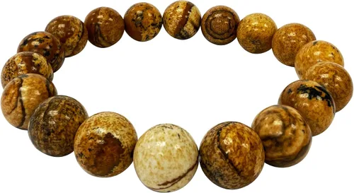 Miniatura 695 de Gem Avenue Handmade Round Bead Stretch Bracelet Unisex Natural Stone Beaded Jewelry for Men & Women, Elastic Wristband for Daily Wear