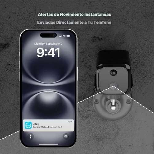 Miniatura 8 de Cámara de seguridad sin WiFi pequeña, cámara de seguridad celular 4G LTE, cámara de vigilancia magnética 2K con batería de espera larga, detección
