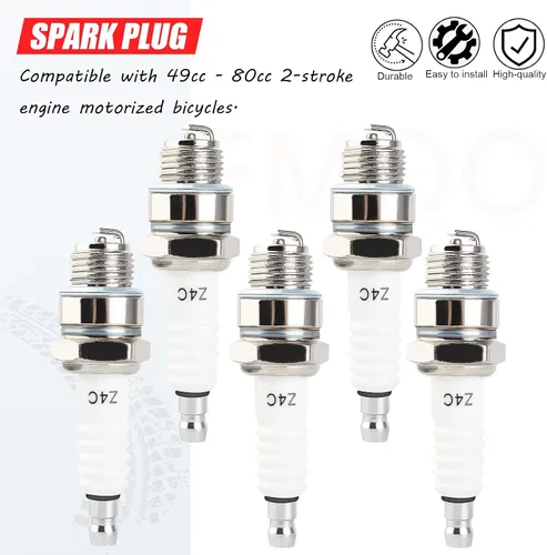 Miniatura 4 de Bujía Z4C para 49 cc, 50 cc, 66 cc, 70 cc, 80 cc, 2 tiempos, motor motorizado, ciclomotor, scooter, Yamaha, JOG50, 90, ZX50, DIO50, Suzuki, AG100