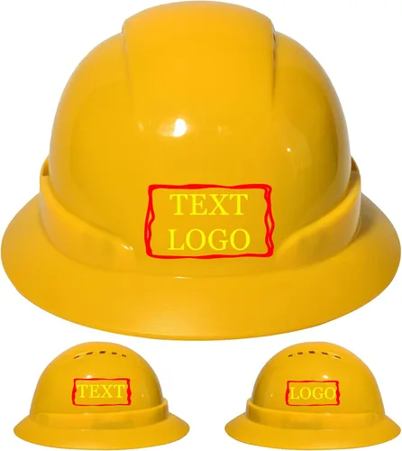 Miniatura 29 de Casco de seguridad personalizado para construcción Casco de trabajo de seguridad con suspensión de trinquete ajustable de ala completa con carcasa
