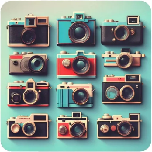 Miniatura 7 de Retro Cool Camera Collection Print Soft Magnetic Fridge Magnets Decor for Home, Office and Present Giving