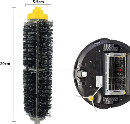 Miniatura 3 de DLD Accesorio para iRobot Roomba 600 610 620 630 645 650 655 660 680 500 Series Modelo 595 Kit de repuesto Kit de piezas de repuesto Filtro lateral