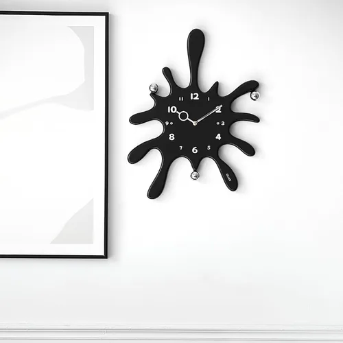 Miniatura 3 de Wall Clock, Creative Water Drop Silent Wall Clock, Three-Dimensional Wall Clock Numbers are Clear, Bedroom, School, Living Room(Black)