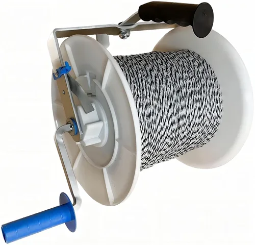 Valla eléctrica Mega 3:1 Geared Reel Prewound 2296ft 6 Strands Polywire PK1