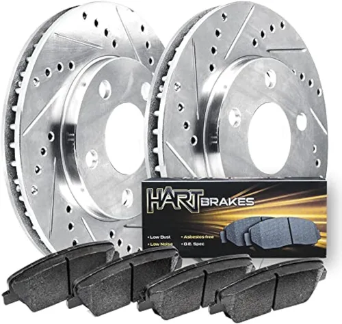 Miniatura 15 de Hart Brakes Kit de frenos y rotores delanteros Pastillas de freno delanteras Rotores y pastillas de freno Pastillas de freno y rotores