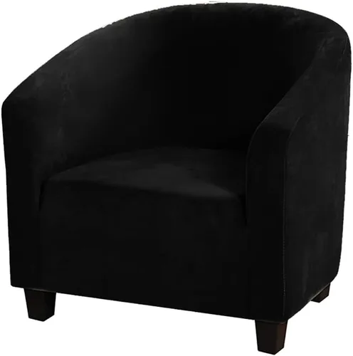 Miniatura 17 de XMNTG Fundas de terciopelo elástico para sillas de bañera, fundas para sillas de club, fundas redondas para sillas de barril, protector de muebles