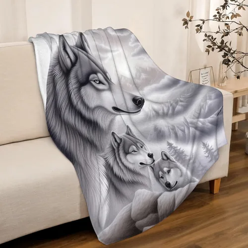 Miniatura 13 de Manta de bebé de hojas de lobo, manta súper suave para niños y niñas, regalos para recién nacidos, acogedora manta de recepción de bebé, manta