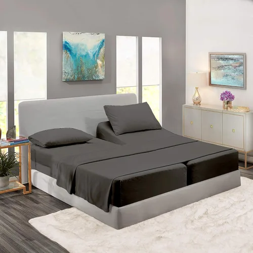 Miniatura 17 de Rajlinen Split Queen Sheet Sets for Adjustable Beds - Sheets for Sleep Number Bed 15" Deep Pocket - 100% Cotton Split Queen Bed Sheet Set - Split