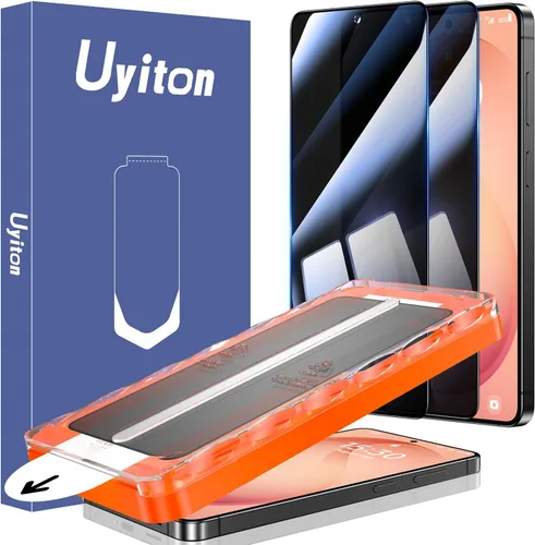 Miniatura 19 de Uyiton UnBreak-Glass - Protector de pantalla de privacidad para Samsung Galaxy S25 Ultra, soporte ultrasónico de huellas dactilares, marco de Negro