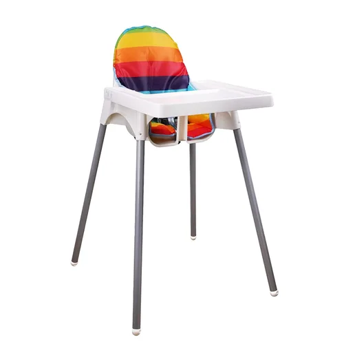 Miniatura 2 de twoworld Cojín para silla alta Antilop, funda de asiento para silla alta de bebé, cojín para silla alta antilop, resistente al agua (rayas arcoíris)